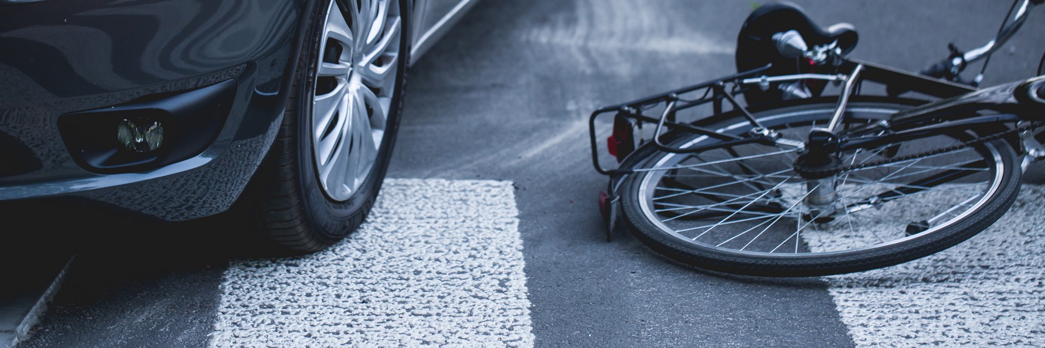 A Bike Lying On A Street After Accident