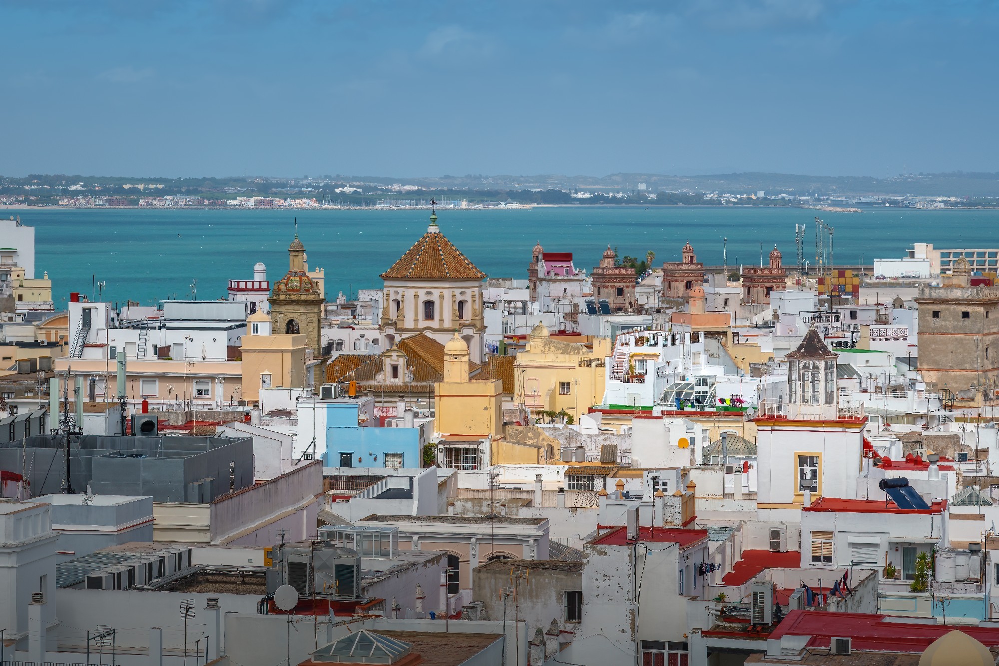 Aerial View Of Cadiz With Convent Of San Francisco Cadiz, Anda