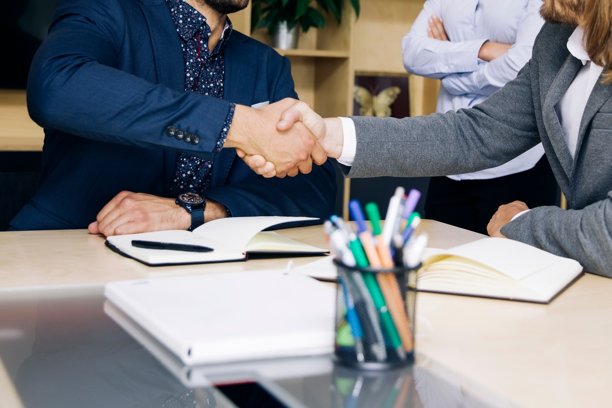 Businessmen Handshaking After Deal Agreement